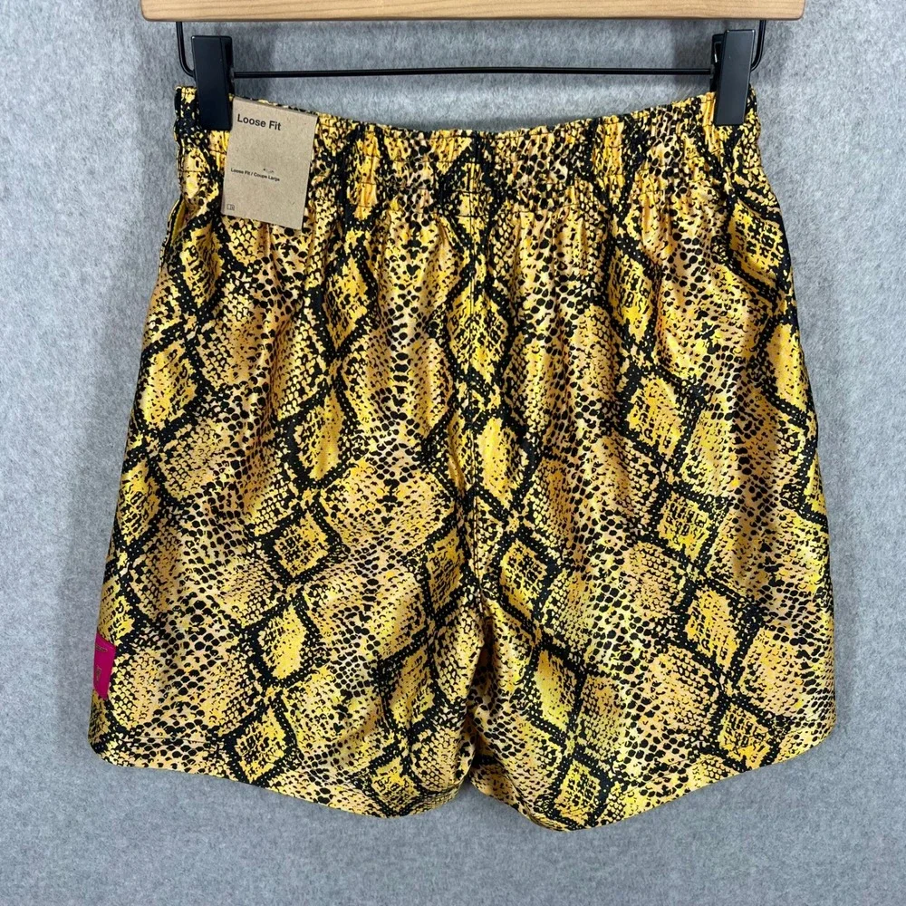 Nike‎ Basketball Fly Crossover Shorts Womens XS Yellow Snakeskin DH7348-709 NWT